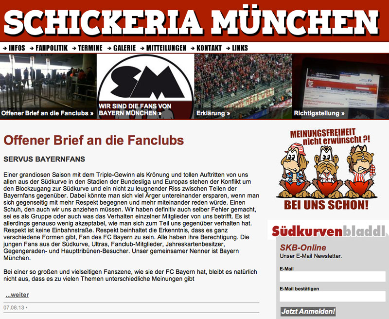 Schickeria Webseite
