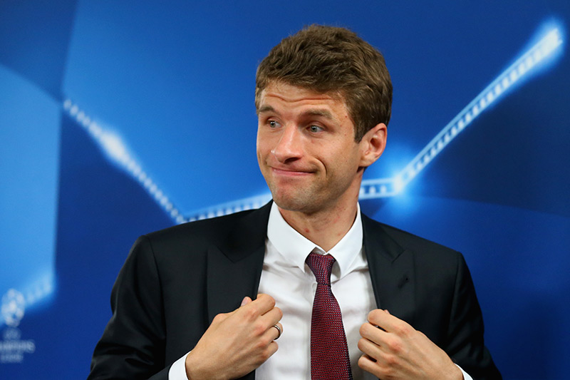 Thomas Müller bei der Pressekonferenz vor dem Spiel.(Foto: Alexander Hassenstein / Bongarts / Getty Images)