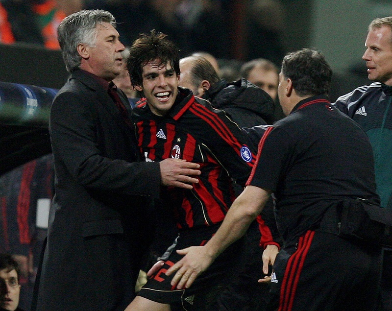 Ancelotti und Kaká prägten gemeinsam erfolgreiche Zeiten beim AC Mailand(Foto: Paco Serinelli / AFP / Getty Images)