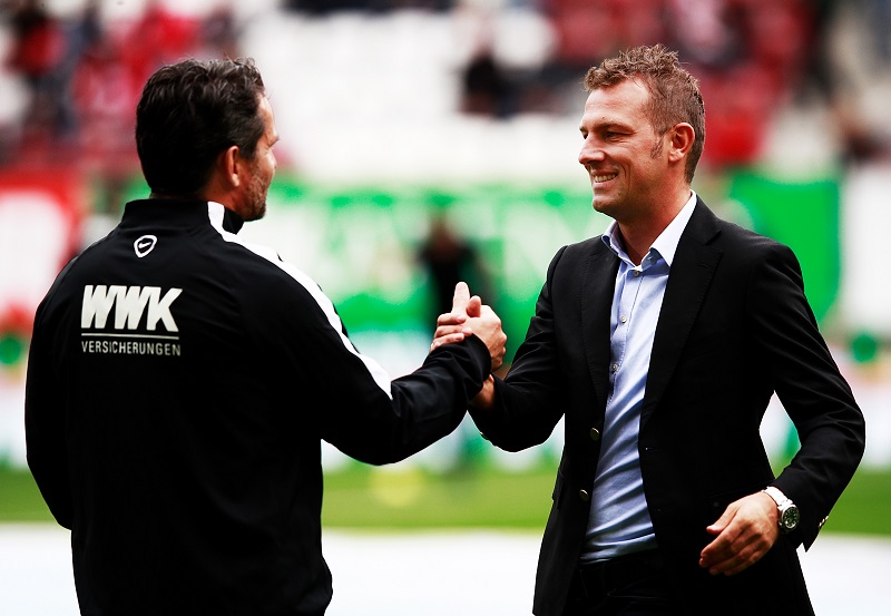 Markus Weinzierl (rechts), nun Trainer bei Schalke 04, wurde vor der Saison durch Dirk Schuster (links) ersetzt.(Foto: Adam Pretty / Bongarts / Getty Images)