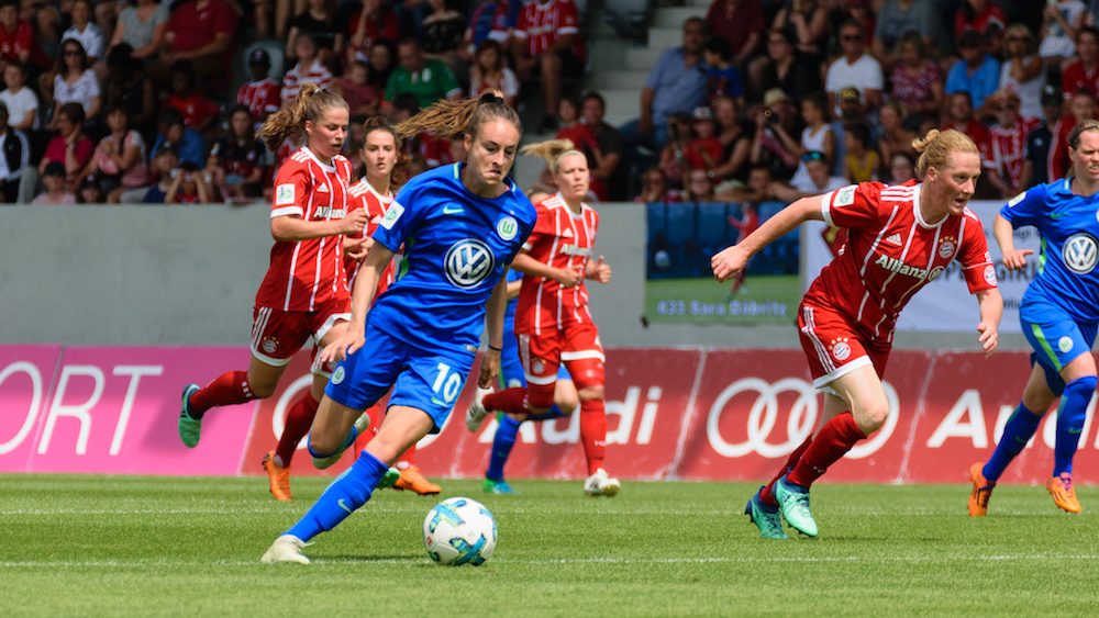 Tessa Wullaert AFBL, Frauenbundesliga, FC Bayern München vs VfL Wolsburg, Saison 2017/2018 © Sven Beyrich