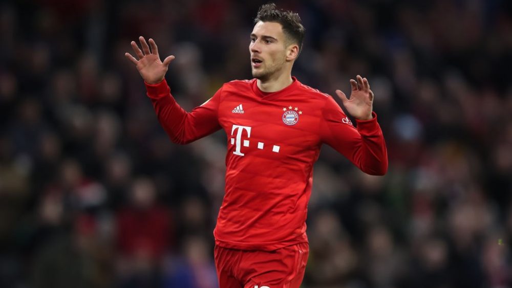 MUNICH, GERMANY - FEBRUARY 09: Leon Goretzka of FC Bayern Muenchen reacts during the Bundesliga match between FC Bayern Muenchen and RB Leipzig at Allianz Arena on February 9, 2020 in Munich, Germany. (Photo by Christian Kaspar-Bartke/Bongarts/Getty Images)