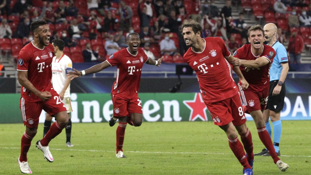 Javi Martinez, Thomas Müller, David Alaba, Corentin Tolisso (FC Bayern)