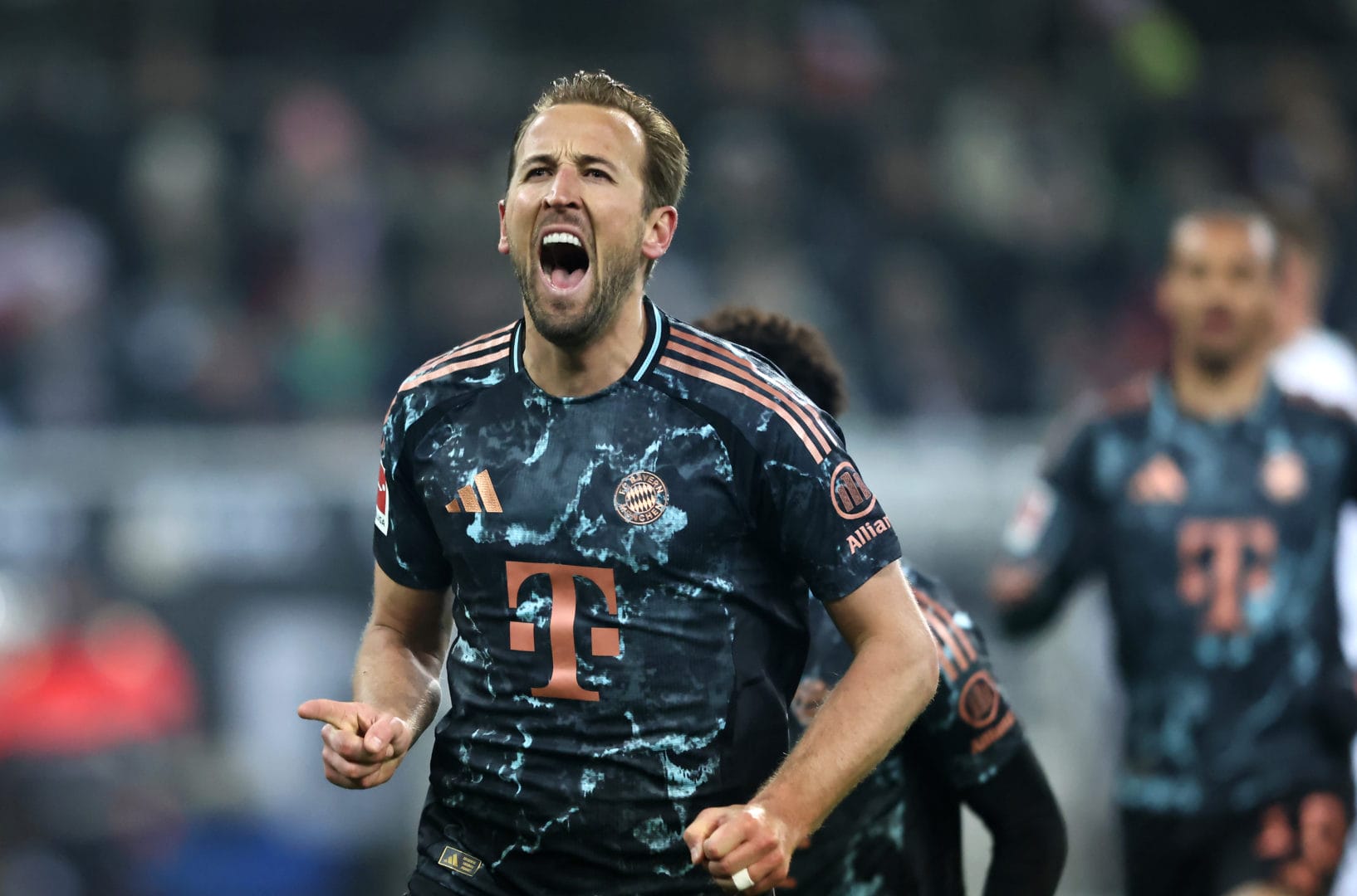 Ein jubelnder Harry Kane, FC Bayern.