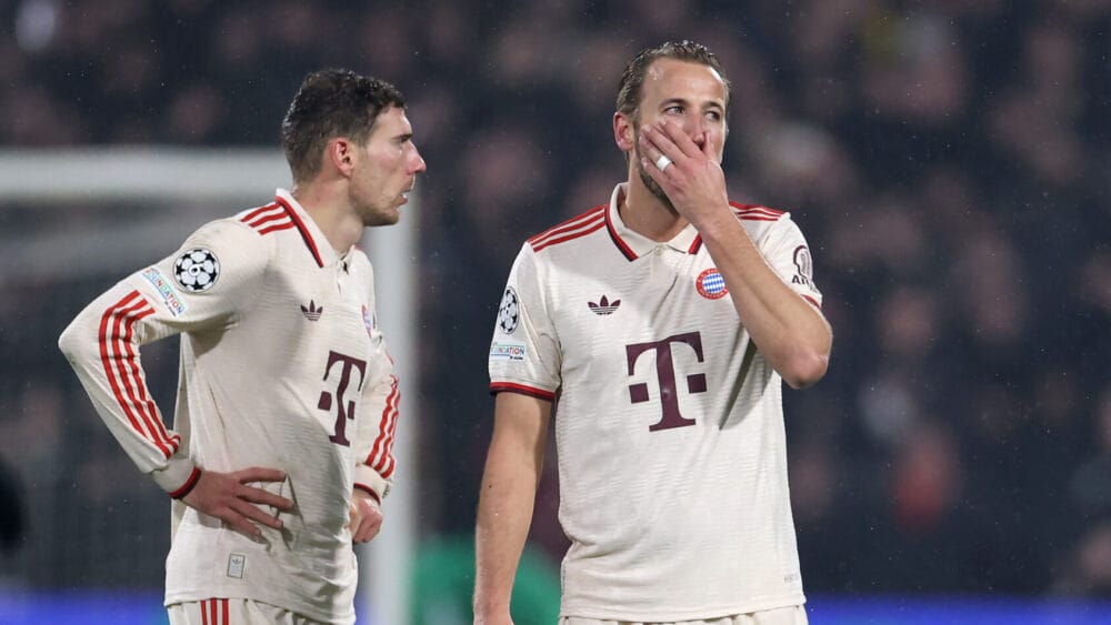 Leon Goretzka und Harry Kane (FC Bayern)