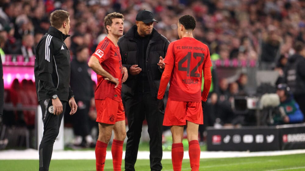 Thomas Müller, Vincent Kompany, Jamal Musiala