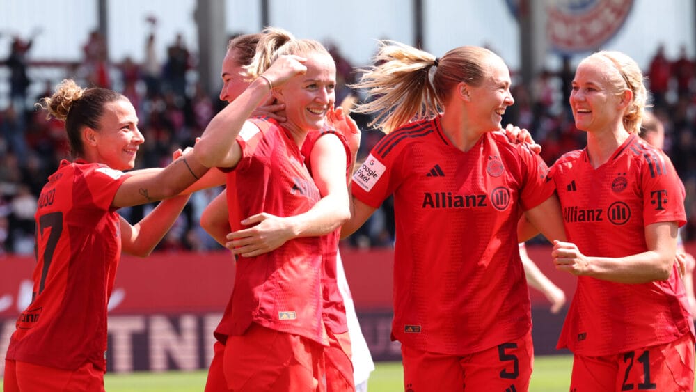 Jubel bei den FC Bayern Frauen