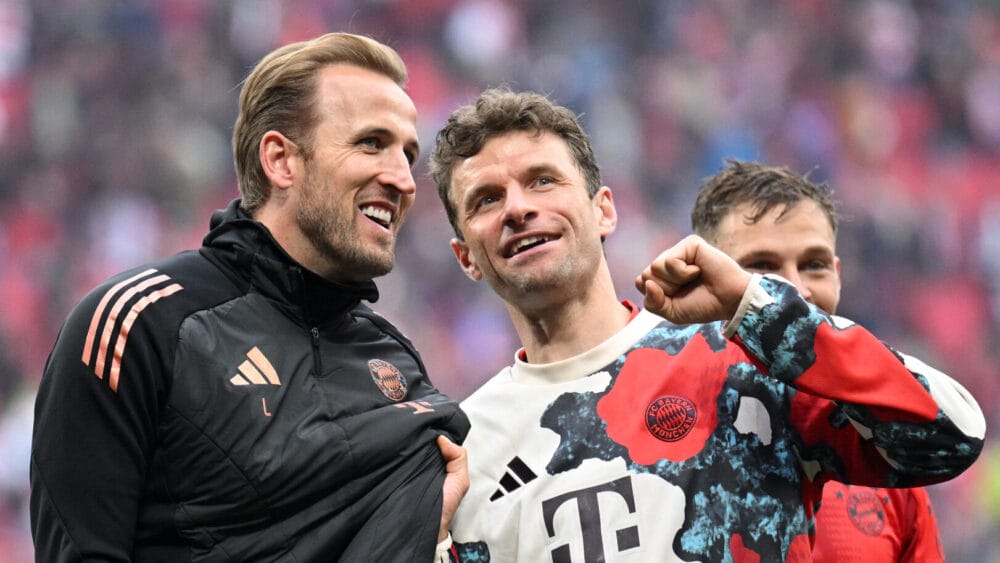 Harry Kane und Thomas Müller (FC Bayern)