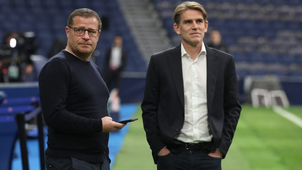Max Eberl und Christoph Freund (FC Bayern) arbeiten zurzeit an einigen Transfers