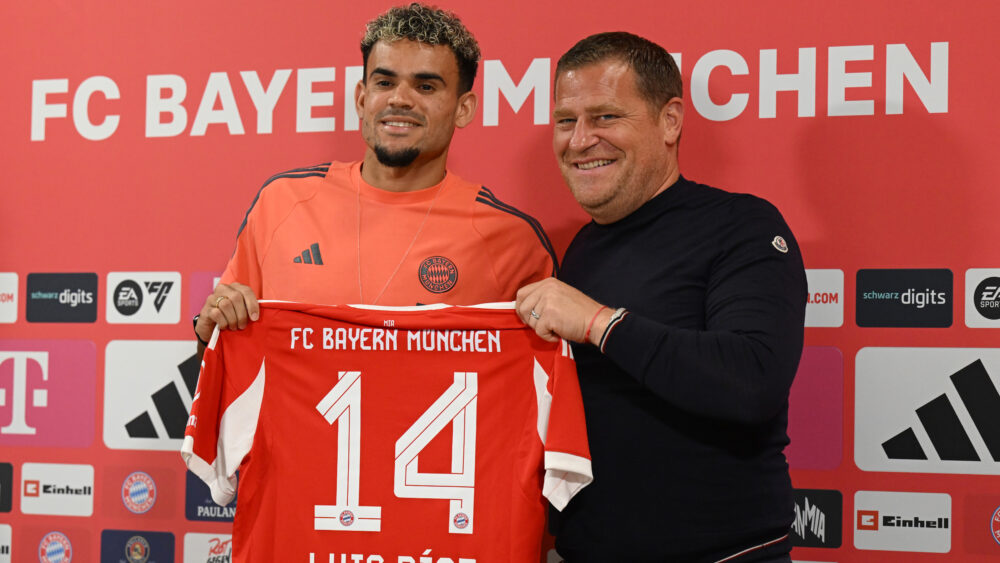 Luis Díaz bei seiner Vorstellung beim FC Bayern.