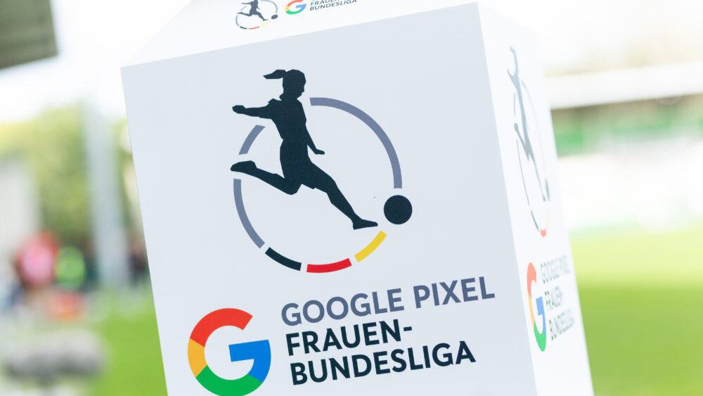Das Logo der Google Pixel Frauen-Bundesliga.