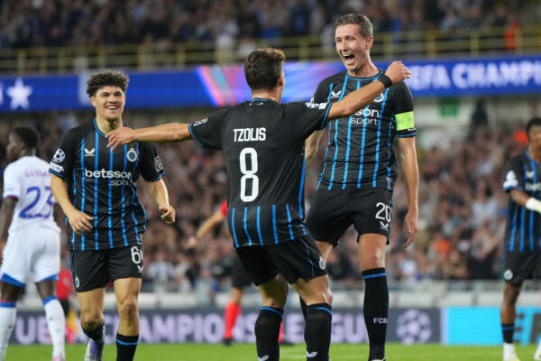 Die Spieler von Club Brügge jubeln in der Champions League. Als nächstes treffen sie auf den FC Bayern.