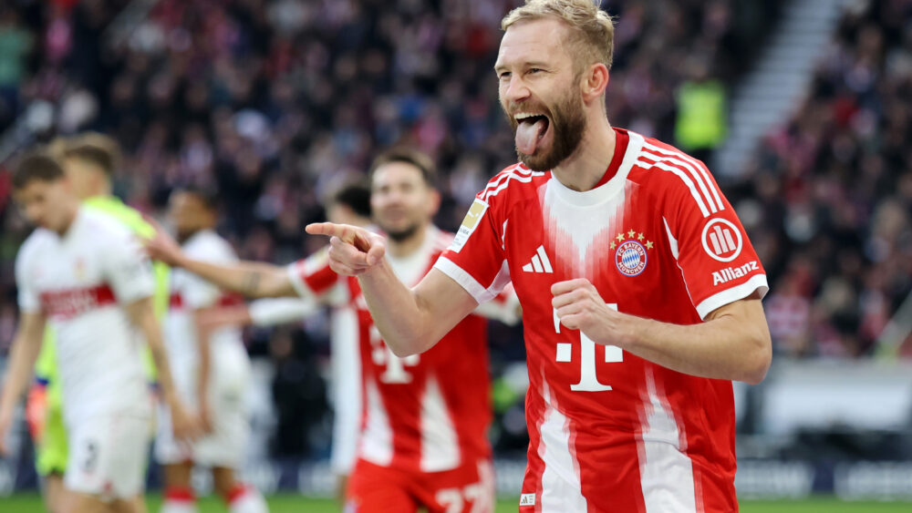 Konrad Laimer (FC Bayern) erzielte in Stuttgart ein Traumtor