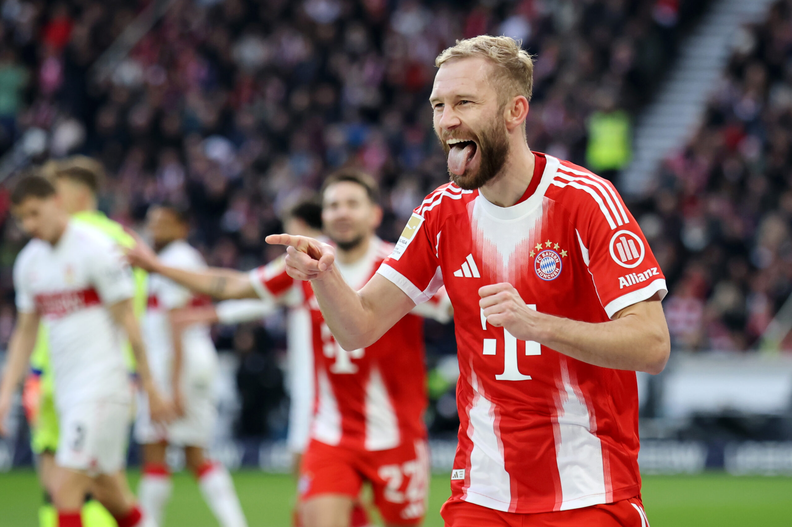 Konrad Laimer (FC Bayern) erzielte in Stuttgart ein Traumtor