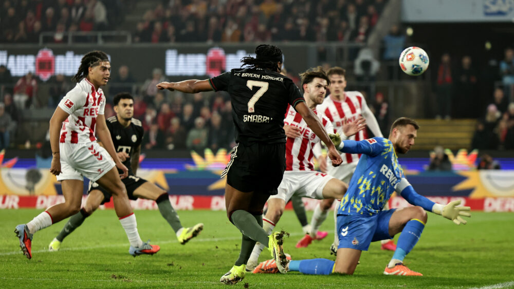 Serge Gnabry traf für den FC Bayern sehenswert in Köln.