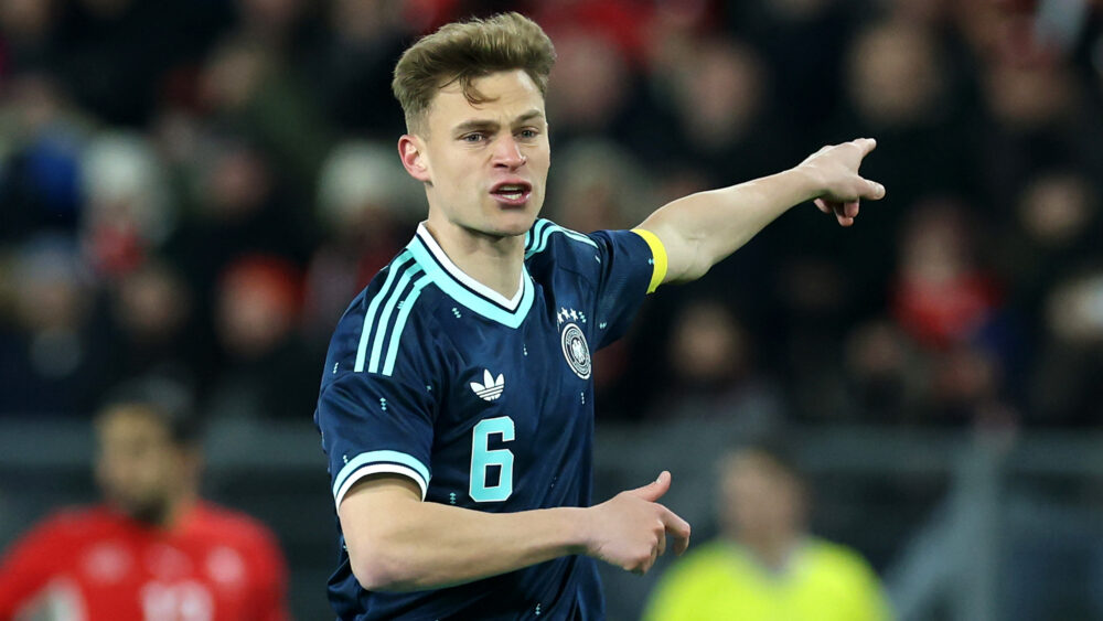 Joshua Kimmich (FC Bayern) war mit der deutschen Nationalmannschaft gegen die Schweiz im Einsatz