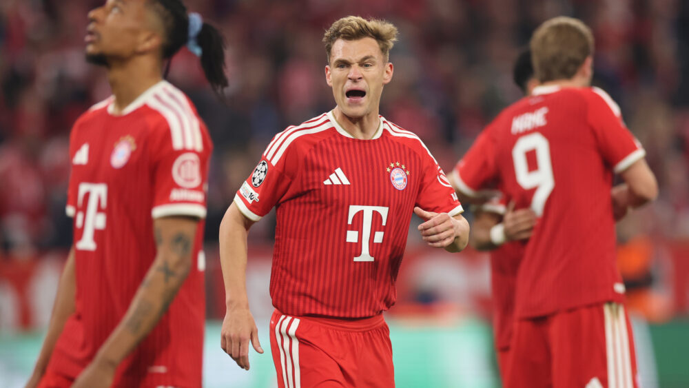 Joshua Kimmich (FC Bayern) schreit emotionalisiert
