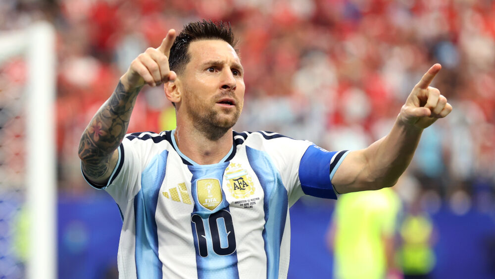 Lionel Messi jubelt bei der WM 2026 für Argentinien