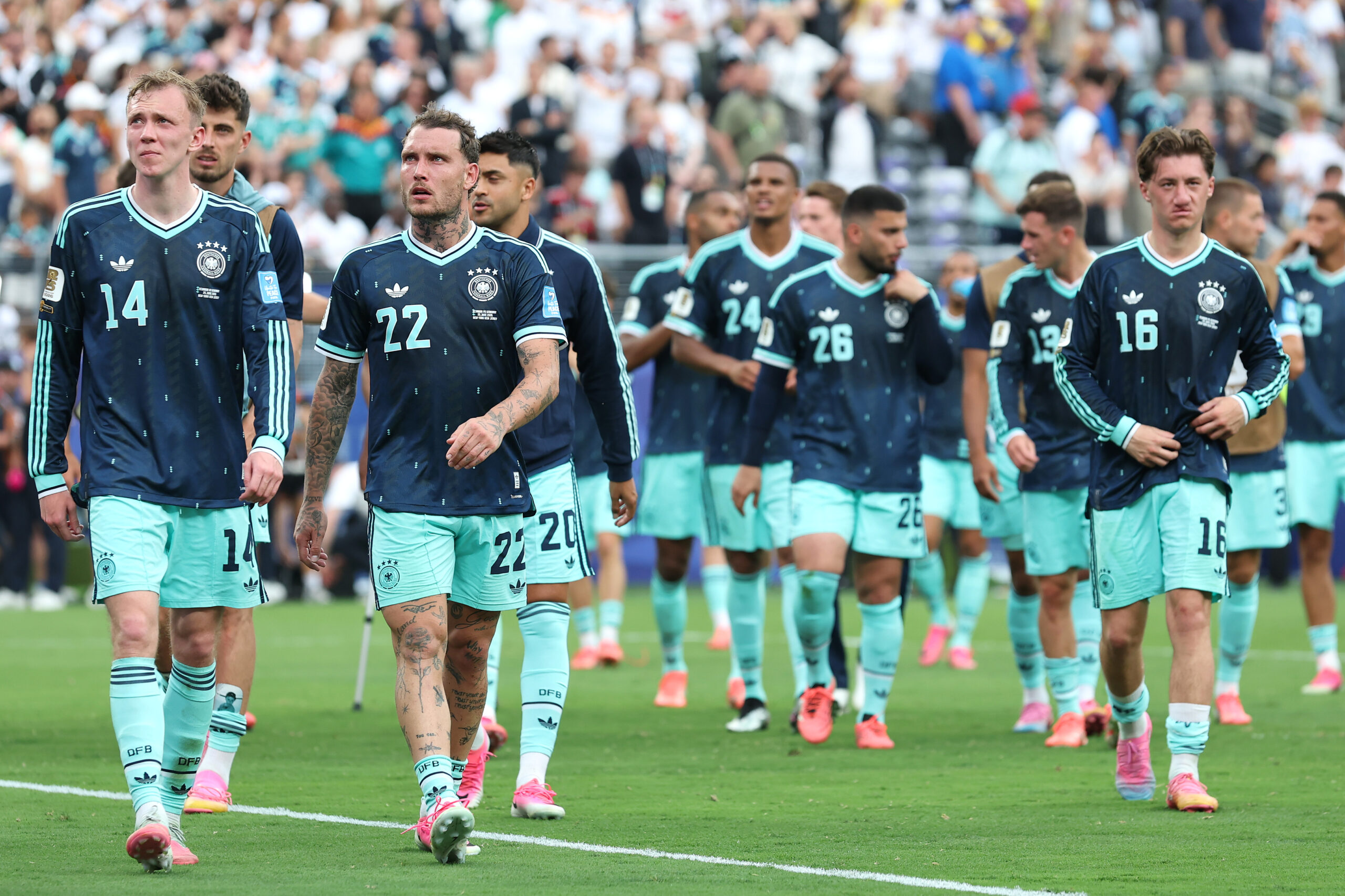 Das DFB-Team enttäuscht nach der Niederlage gegen Ecuador bei der WM 2026