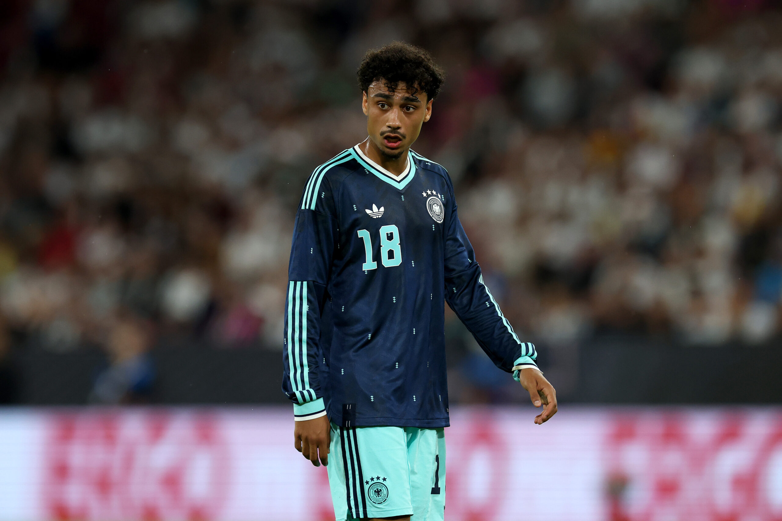 Nathaniel Brown (Bald FC Bayern, hier im DFB-Trikot)