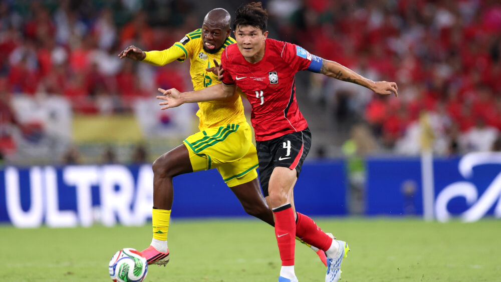 Min-jae Kim (FC Bayern) für Südkorea im Zweikampf bei der WM 2026.