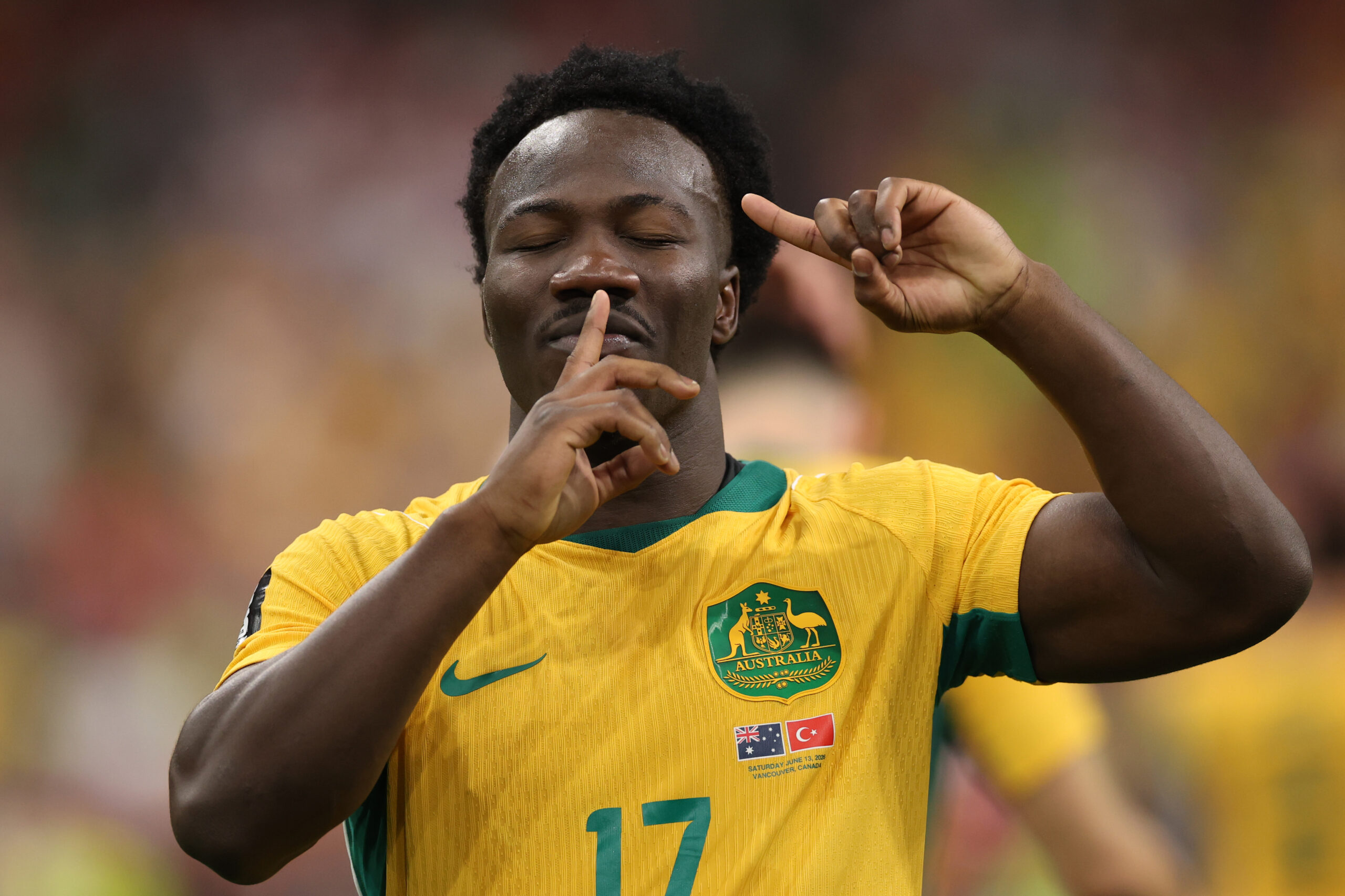 Nestory Irankunda bei der WM 2026 für Australien