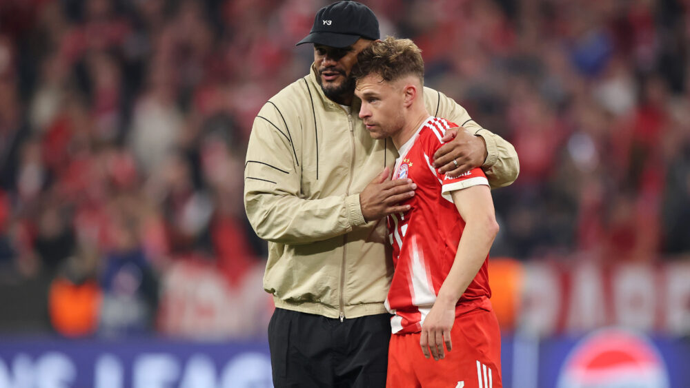 Vincent Kompany und Joshua Kimmich (FC Bayern)