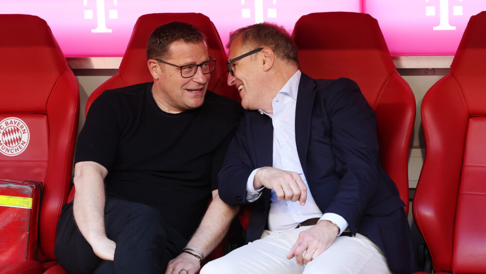 Max Eberl und Jan-Christian Dreesen (FC Bayern)