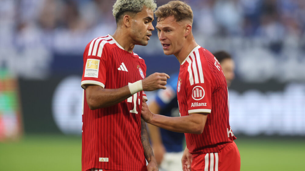 Luis Diaz und Joshua Kimmich (FC Bayern)