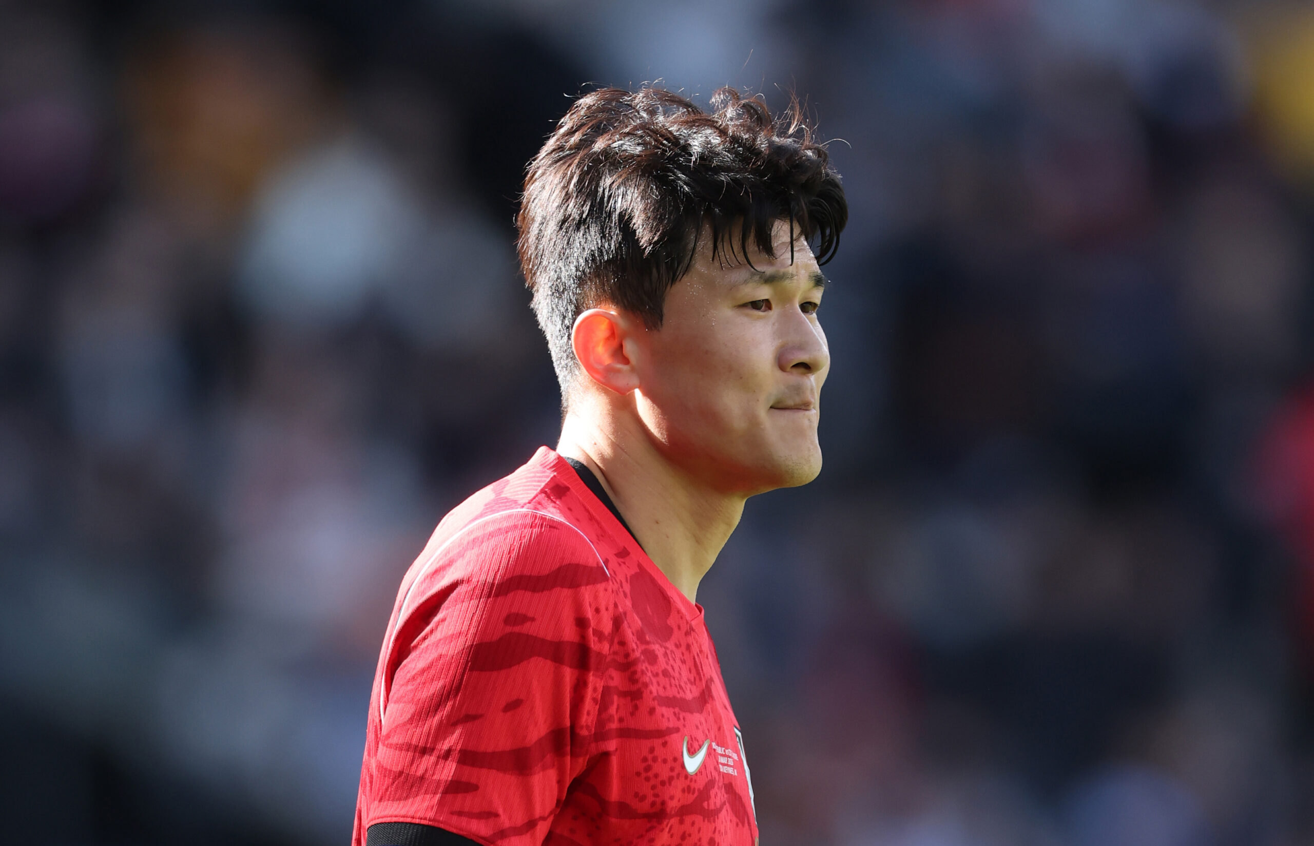 Min-jae Kim (FC Bayern) im roten Trikot von Südkorea.