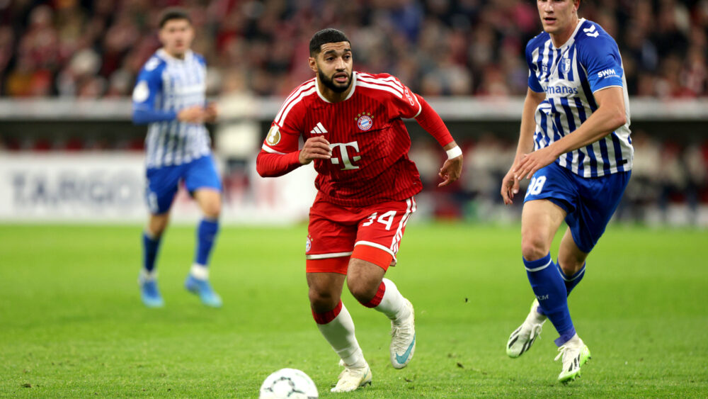 Ismael Saibari (FC Bayern) sammelte in der ersten Halbzeit gegen den 1. FC Magdeburg zwei Scorerpunkte.